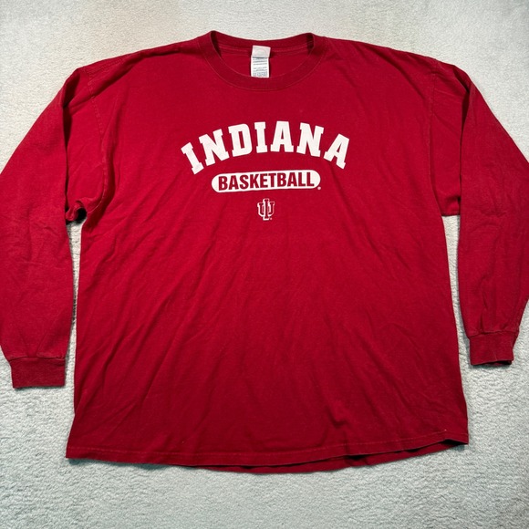 Delta Other - Vintage Y2K Delta Indiana Basketball Shirt Mens 2XL Red Long Sleeve IU Hoosiers